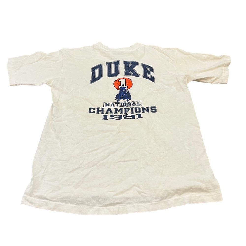 Oneita T-Shirt Mens Large Shirt Duke Blue Devils 1991 National Champions Vintage